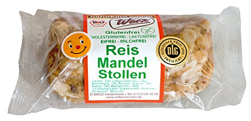 Reis-Mandel-Stollen von Werz vegetarisch,glutenfrei, laktosefrei (3x250g) - Bio von Werz