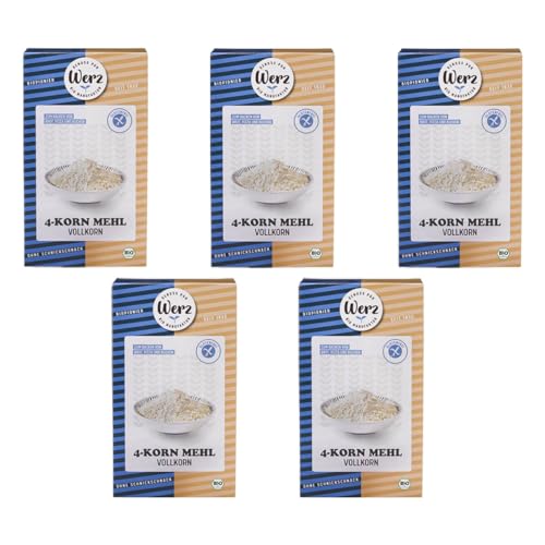 Werz - 4-Korn-Mehl glutenfrei - 1000 g - 5er Pack Werz - 4-Korn-Mehl glutenfrei - 1000 g - 5er Pack von Werz