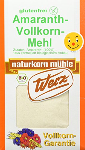 Werz Amaranth-Vollkorn-Mehl glutenfrei, 1er Pack (1 x 500 g Karton) - Bio von Werz