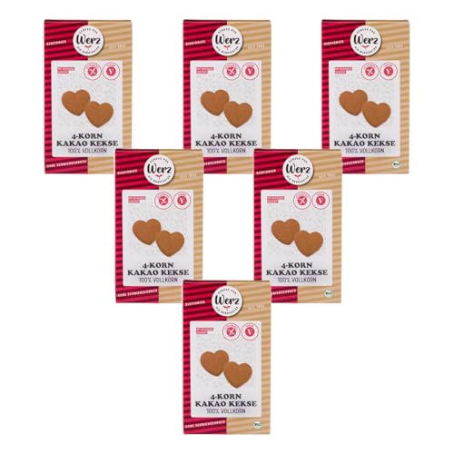 4-Korn Kakao Kekse, glutenfrei 6 x 150 gr von Werz