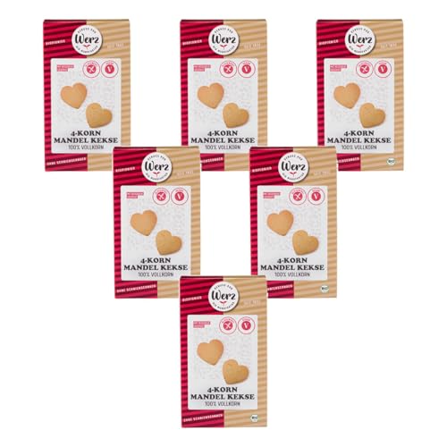 Werz Bio 4-Korn Mandel Kekse, glutenfrei (6 x 150 gr) von Werz