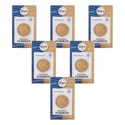 Werz Bio Braunhirse Flocken, glutenfrei (6 x 250 gr) von Werz