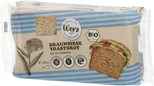 Werz Bio Braunhirse Toastbrot, glutenfrei (6 x 250 gr) von Werz