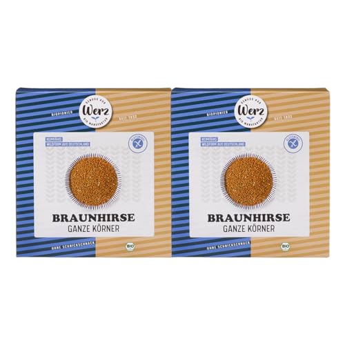 Braunhirse, ganze Körner, glutenfrei 2 x 500 gr von Werz