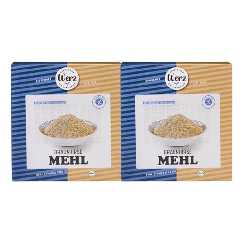 Werz Bio Braunhirse Mehl, glutenfrei (2 x 500 gr) von Werz