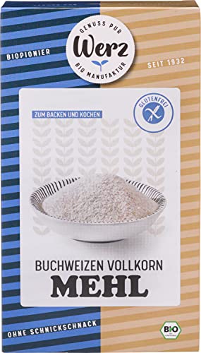 Werz Bio Buchweizen Vollkorn Mehl, glutenfrei (6 x 1000 gr) von Werz