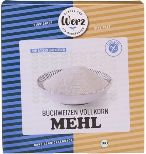 Werz Bio Buchweizen Vollkorn Mehl, glutenfrei (6 x 1000 gr) von Werz