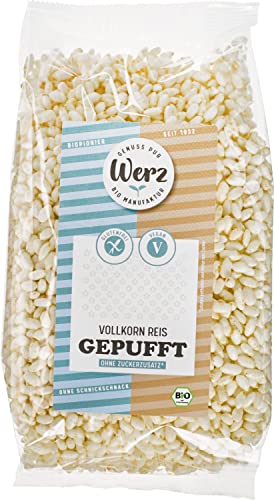 Werz Bio Vollkorn Reis gepufft, glutenfrei (6 x 125 gr) von Werz