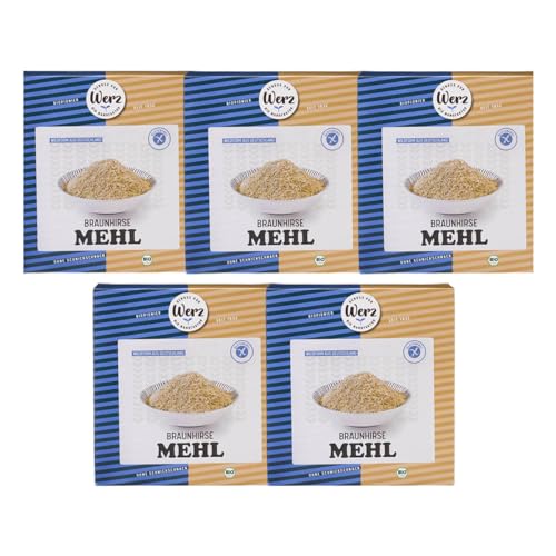 Werz - Braunhirse-Mehl glutenfrei - 500 g - 5er Pack von Werz