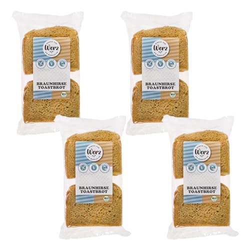 Werz - Braunhirse-Toastbrot glutenfrei - 250 g - 4er Pack von Werz