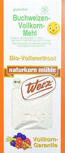 Werz Buchweizen-Vollkorn-Mehl glutenfrei, (5x1000 g) - Bio von Werz