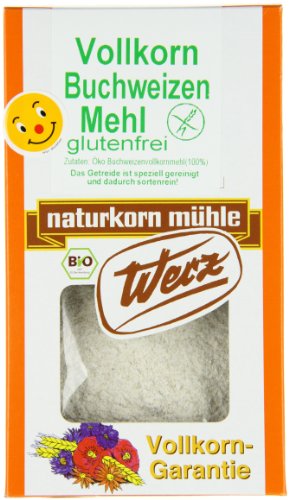 Werz Buchweizen-Vollkorn-Mehl glutenfrei, 5er Pack (5 x 500 g) - Bio von Werz