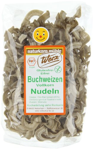 Werz Buchweizen-Vollkorn-Nudeln glutenfrei, 4er Pack (4x 200 g) - Bio von Werz