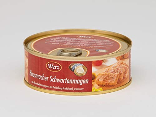 Werz - Vollkonserven Schwartenmagen, 200 g Dose, Wurstspezialität in Dose, Wurstkonserve Schwartenmagen Werz - Vollkonserven Schwartenmagen, 200 g Dose, Wurstspezialität in Dose, Wurstkonserve Schwartenmagen von Werz