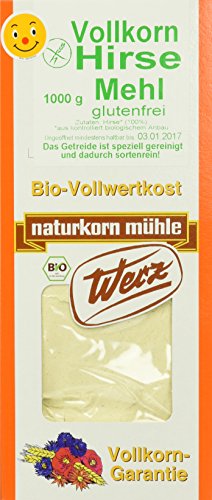 Werz Hirse-Vollkorn-Mehl, glutenfrei, 5er Pack (5 x 1 kg) von Werz