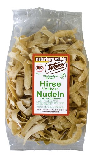 Werz Hirse-Vollkorn-Nudeln glutenfrei, 2er Pack (2 x 200 g Packung) - Bio von Werz