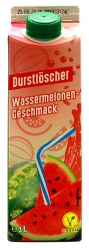 Durstlöscher Wassermelone Erfrischungsgetränk, 8er Pack (8 x 1 l) von WeserGold