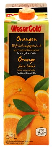 WeserGold Orangensaft, 8er Pack (8 x 1 l) von WeserGold