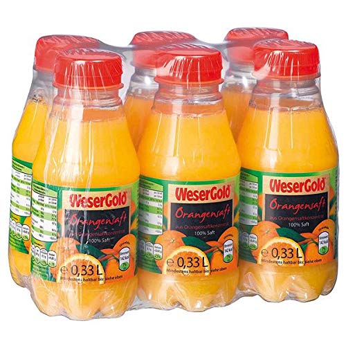 Wesergold Orangensaft, 24er Pack (24 x 330ml) von WeserGold