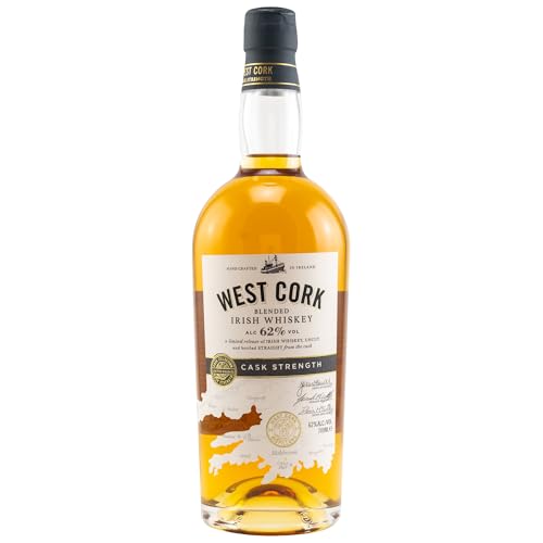 West Cork Cask Strength - Blended Irish Whiskey | 1x0.7L | Aus der vielleicht erfolgreichsten irischen Brennerei | In Ex-Bourbon-Fässern gereift | Intensiv-würzig von West Cork