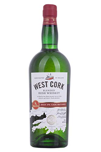 West Cork Irish IPA Cask Finish - Blended Irish Whiskey | 1x0.7L | Aus der vielleicht erfolgreichsten irischen Brennerei | Dreifach destilliert | Bitter-süß von West Cork