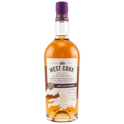 West Cork Single Malt - Port Cask Finish | 1x0.7L | Aus der vielleicht erfolgreichsten irischen Brennerei | Aromatisches Finish in Portweinfässern | Fruchtig-mild von West Cork