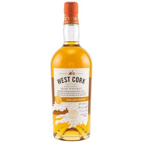 West Cork Single Malt - Rum Cask Finish | 1x0.7L | Aus der vielleicht erfolgreichsten irischen Brennerei | Irland meets Panama | Fruchtig-exotisch von West Cork