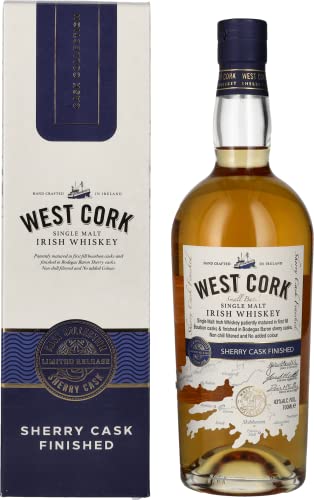 West Cork Single Malt - Sherry Cask Finish | 1x0.7L | Aus der vielleicht erfolgreichsten irischen Brennerei | Andalusisches Temperament | Fruchtig-mild von West Cork