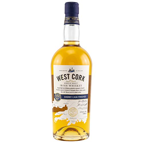 West Cork Single Malt - Sherry Cask Finish | 1x0.7L | Aus der vielleicht erfolgreichsten irischen Brennerei | Andalusisches Temperament | Fruchtig-mild von West Cork