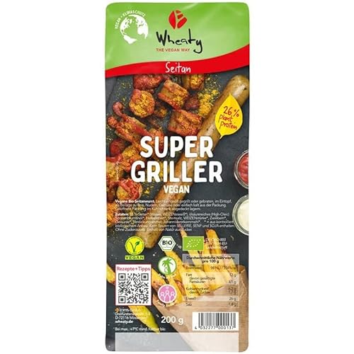 Wheaty Super Griller Vegan - Bio - 200g x 5-5er Pack VPE von Wheaty