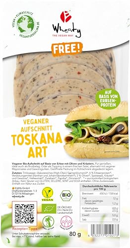 Wheaty Veganer Bio-Aufschnitt Toskana Art (6 x 80 gr) von Wheaty