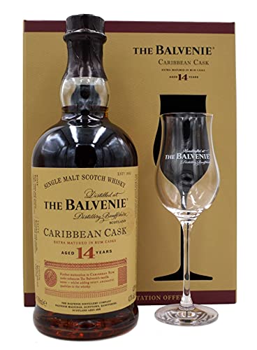 The Balvenie Whisky Caribbean Cask 14 Jahre 0,7l + 1 Glas in Geschenkpackung von Whisky