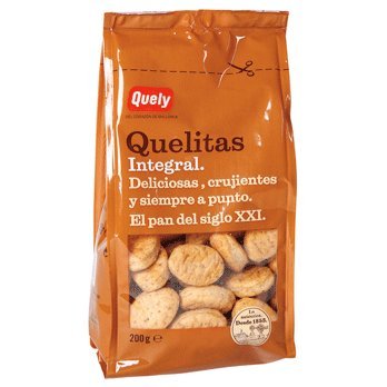 Quelitas - knusprige Vollkorn-Mini-Brotsnacks - panecillos integrales - 200 gr von Quely