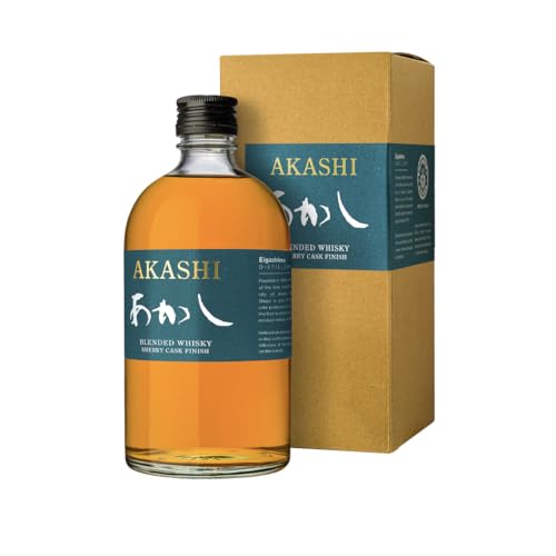 Akashi Blended Sherry | Japanese Blended Whisky | Sherry Cask Finish | Vanille- und Aprikosenaromen | aus Japan | 40% Vol. | 0,5 Liter von Akashi