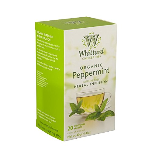 Whittard of Chelsea Bio-Pfefferminz-Tags und Umschläge, Teebeutel, 2 Stück, insgesamt 40 Teebeutel von Whittard of Chelsea
