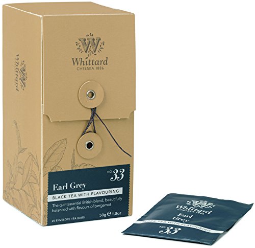 Whittard of Chelsea Earl Grey 25 Individually Wrapped Teabags, 2er Pack (2 x 50 g) von Whittard