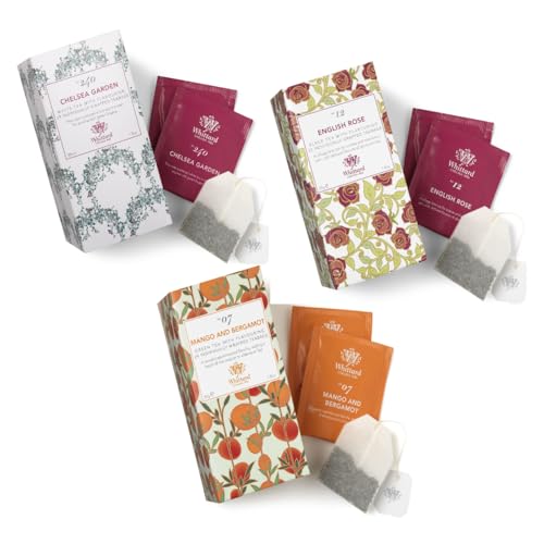 Whittard® | Weißer Tee mit Rosenblütengeschmack | Mango- und Bergamotte-Grüntee | Schwarztee-Rosenblütengeschmack | Tee mit gemischten Geschmacksrichtungen – 3 x 25 Filter von Whittard
