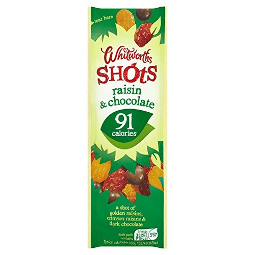 Whitworths Raisin & Chocolate Shots 25g (Packung mit 16 x 25g) von Whitworths