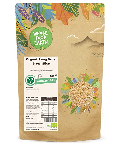 Wholefood Earth Bio-Langkorn-Naturreis 3 kg gentechnikfrei Vegan Faserquelle Aus kontrolliert biologischem Anbau Wholefood Earth Bio-Langkorn-Naturreis 3 kg gentechnikfrei Vegan Faserquelle Aus kontrolliert biologischem Anbau von Wholefood Earth