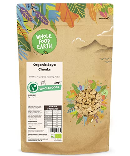 Wholefood Earth Bio-Sojafleisch 3kg | GVO-frei | Vegan | Ballaststoffreich | Proteinreich | Zertifiziert biologisch Wholefood Earth Bio-Sojafleisch 3kg | GVO-frei | Vegan | Ballaststoffreich | Proteinreich | Zertifiziert biologisch von Wholefood Earth