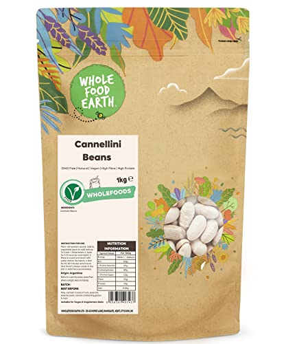 Wholefood Earth Cannellini Beans 1 kg | GMO Free | Natural | High Fibre | High Protein Wholefood Earth Cannellini Beans 1 kg | GMO Free | Natural | High Fibre | High Protein von Wholefood Earth