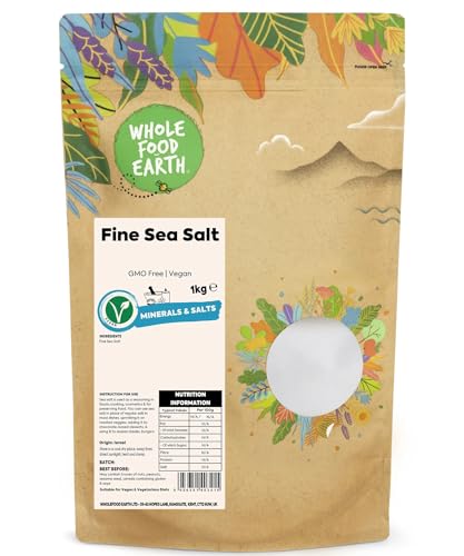 Wholefood Earth Fine Sea Salt 1 kg | GMO Free von Wholefood Earth