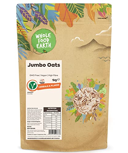 Wholefood Earth Jumbo Oats 1 kg | GMO Free | High Fibre Wholefood Earth Jumbo Oats 1 kg | GMO Free | High Fibre von Wholefood Earth