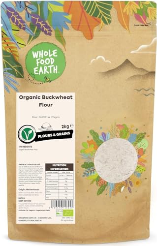 Wholefood Earth Organic Buckwheat Flour – 2kg | Raw, GMO Free & Vegan | Certified Organic | Certified Organic Wholefood Earth Organic Buckwheat Flour – 2kg | Raw, GMO Free & Vegan | Certified Organic | Certified Organic von Wholefood Earth