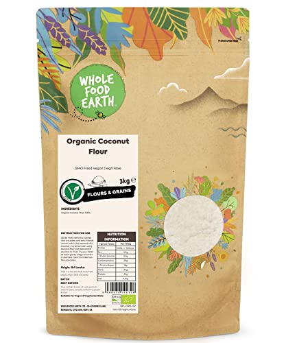 Wholefood Earth Organic Coconut Flour – 3 kg | GMO Free | Vegan | High Fibre | Certified Organic Wholefood Earth Organic Coconut Flour – 3 kg | GMO Free | Vegan | High Fibre | Certified Organic von Wholefood Earth