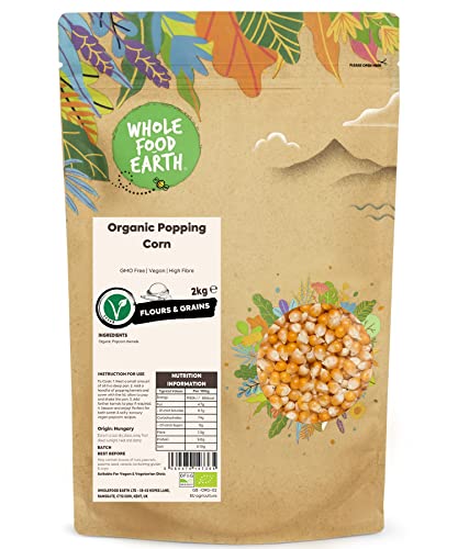 Wholefood Earth Organic Popping Corn – 2kg | GMO Free | Vegan | High Fibre | Certified Organic Wholefood Earth Organic Popping Corn – 2kg | GMO Free | Vegan | High Fibre | Certified Organic von Wholefood Earth