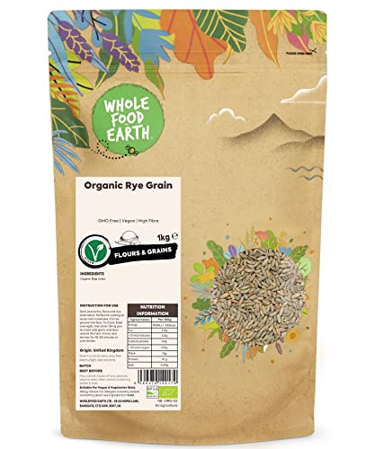 Wholefood Earth Organic Rye Grain – 1kg | GMO Free | Vegan | High Fibre | Certified Organic Wholefood Earth Organic Rye Grain – 1kg | GMO Free | Vegan | High Fibre | Certified Organic von Wholefood Earth