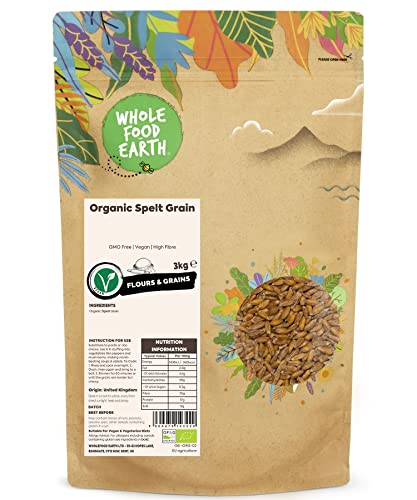 Wholefood Earth Organic Spelt Grain – 3 kg | GMO Free | Vegan | High Fibre | Certified Organic Wholefood Earth Organic Spelt Grain – 3 kg | GMO Free | Vegan | High Fibre | Certified Organic von Wholefood Earth