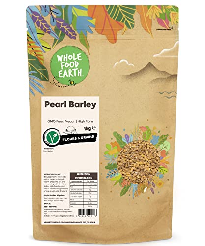 Wholefood Earth Pearl Barley - GMO frei - Vegan - Milchfrei - Ohne Zuckerzusatz - 1 kg von Wholefood Earth