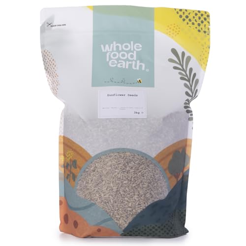 Wholefood Earth Sunflower Seeds 3 kg | GMO Free | Natural | Source of Fibre | Source of Protein von Wholefood Earth